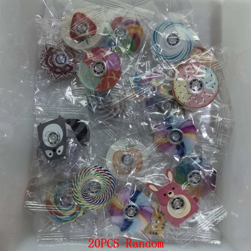 Random Mini Fidget Spinner Toy Pack – Bulk Party Favor Set for Kids