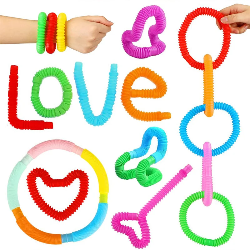 Pop Tube Fidget Toy Set (5/10/20/30PCS) – Stretch & Pop Toys for Kids