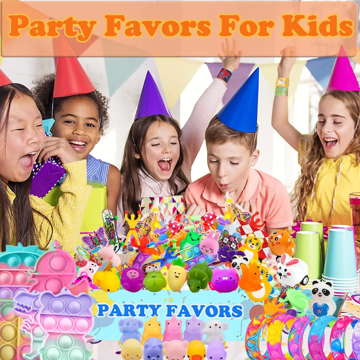 117PCS Kids Party Favor Toy Assortment – Pop Fidget Toys, Pinata Fillers & Birthday Prize Box Set