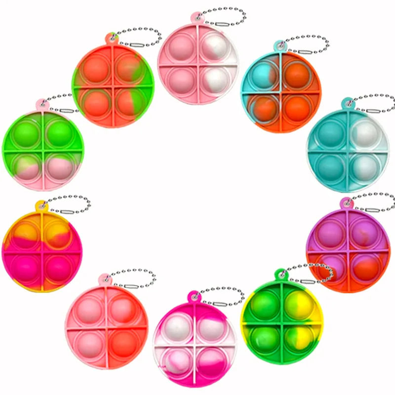 20PCS Mini Pop Keychain Fidget Toys – Classroom Prize & Party Favor Set
