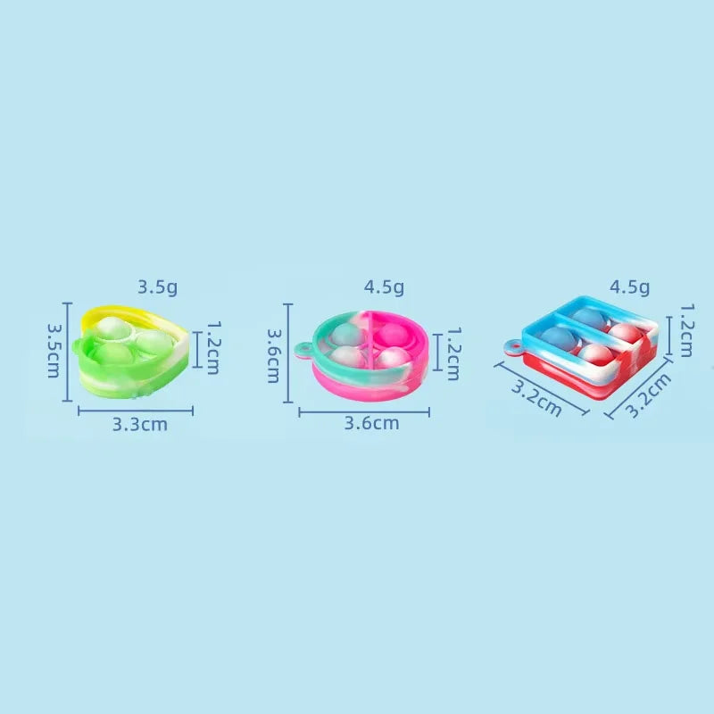 20PCS Mini Pop Keychain Fidget Toy Set – Classroom Prize & Party Favor Pack