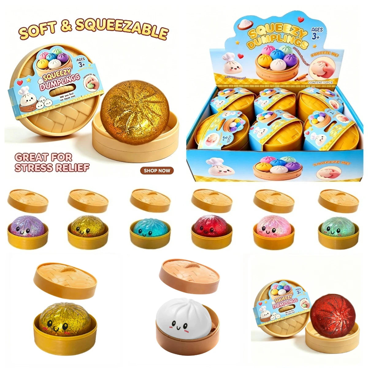 Glitter Dumpling Squishies Blind Pack