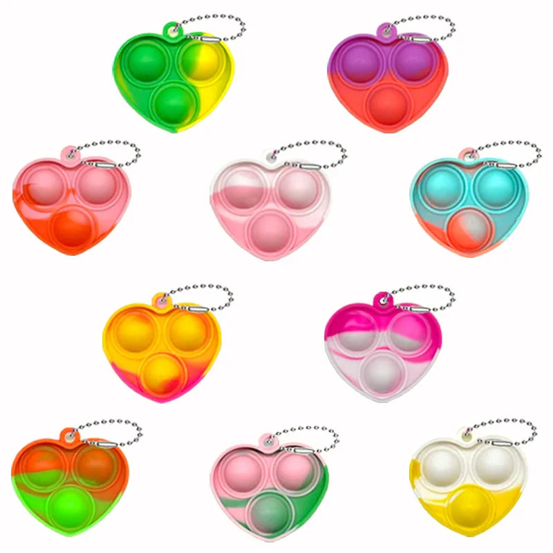 20PCS Mini Pop Keychain Fidget Toys – Classroom Prize & Party Favor Set