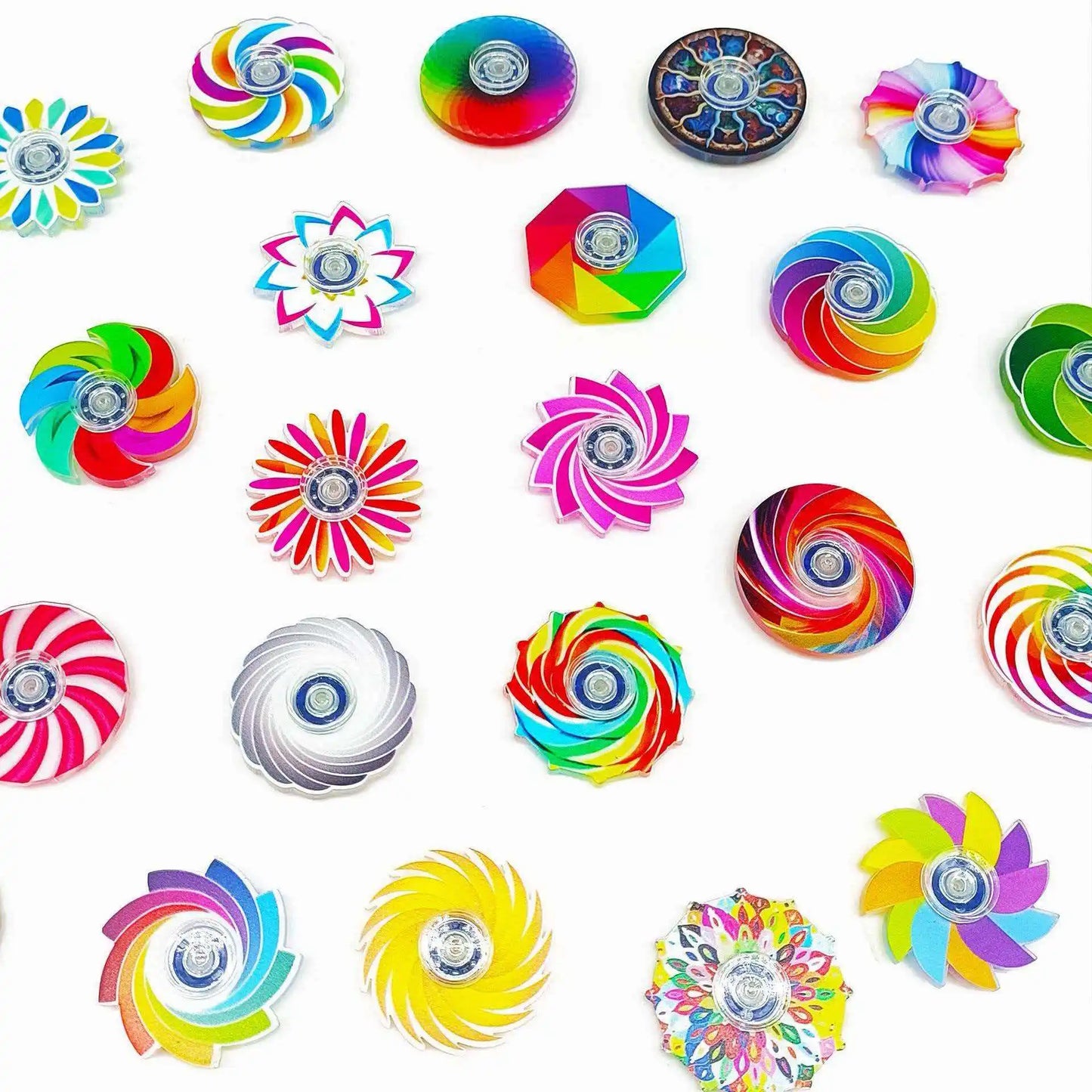 Random Mini Fidget Spinner Toy Pack – Bulk Party Favor Set for Kids