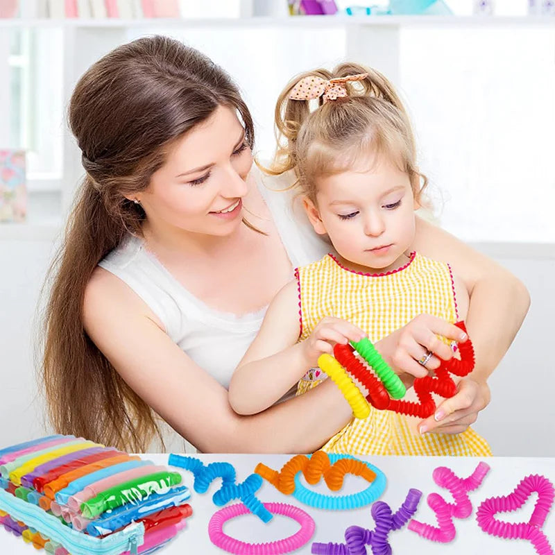 Pop Tube Fidget Toy Set (5/10/20/30PCS) – Stretch & Pop Toys for Kids