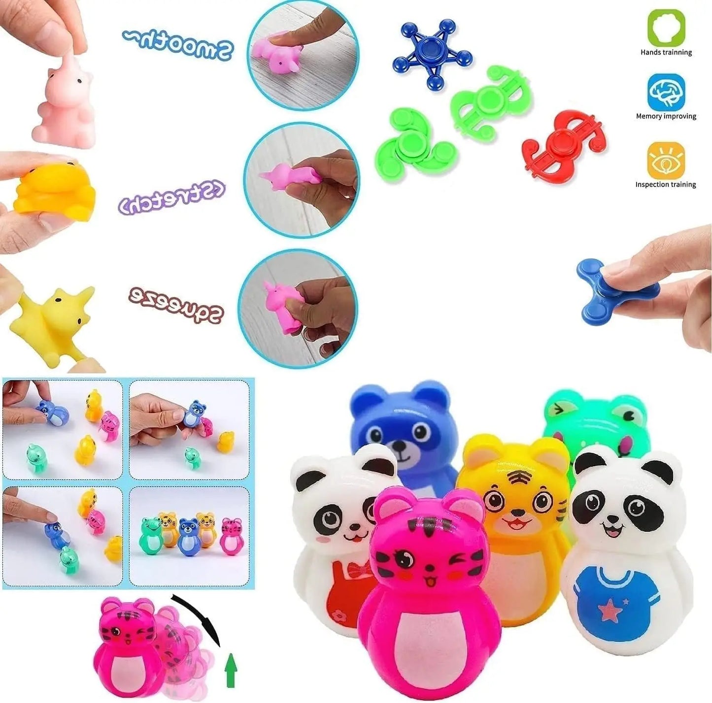 117PCS Kids Party Favor Toy Assortment – Pop Fidget Toys, Pinata Fillers & Birthday Prize Box Set