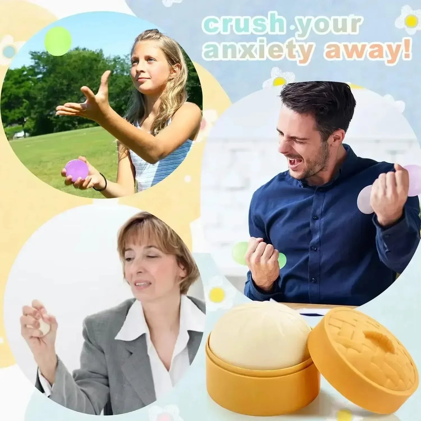 Squishy Buns Fidget Toy Prop