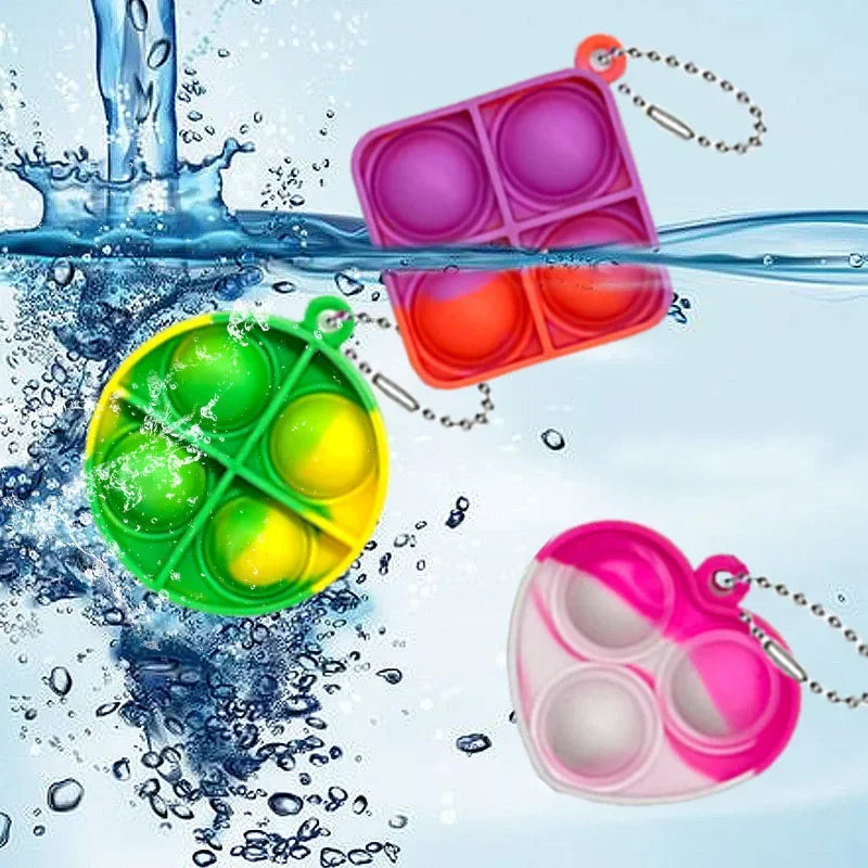 30PCS Mini Pop Keychain Fidget Toy Pack – Party Favor Set