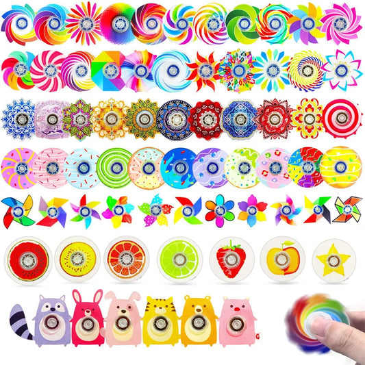 Random Mini Fidget Spinner Toy Pack – Bulk Party Favor Set for Kids