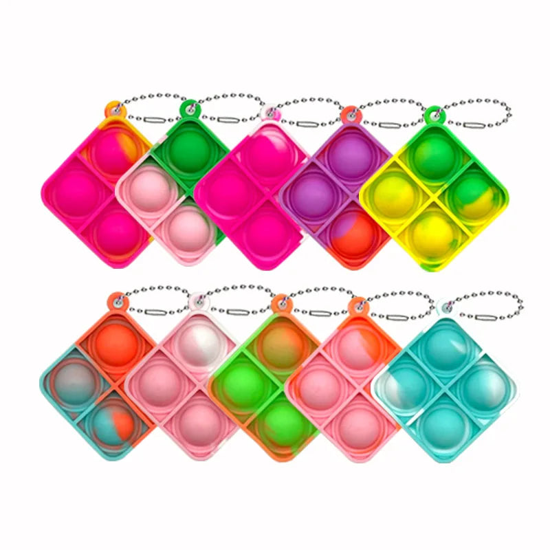 20PCS Mini Pop Keychain Fidget Toys – Classroom Prize & Party Favor Set