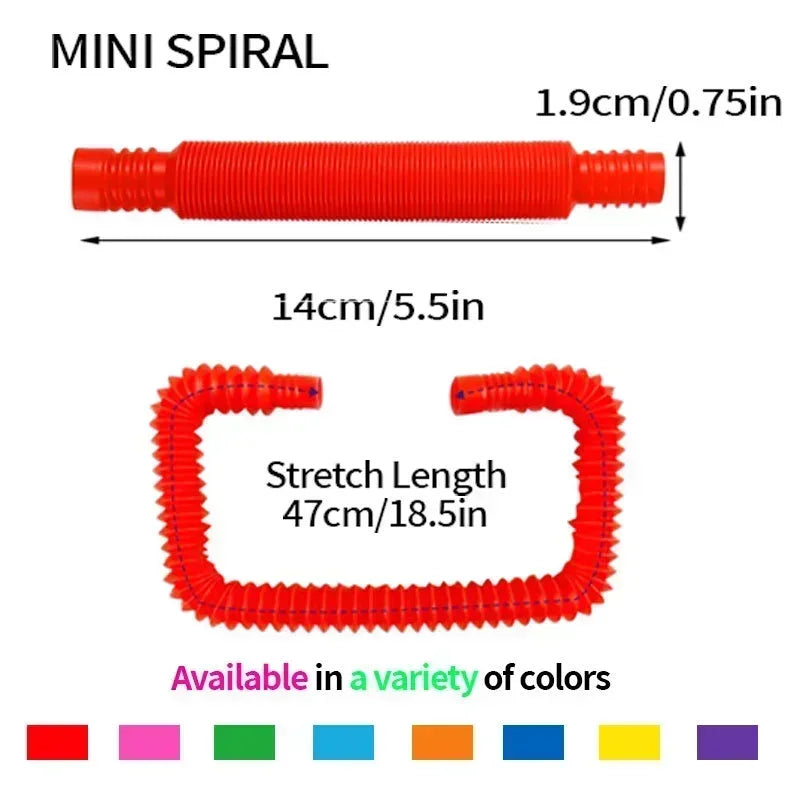 8 16 24 32 Pcs Pop Tubes Toy Set – Fine Motor Skill Fidget Tubes for Kids & Toddlers